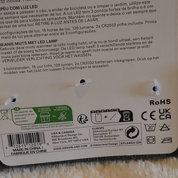 🌺 NWT Kikkerland Light Up Beanie (Gray)(Unisex) - Picture 5 of 6